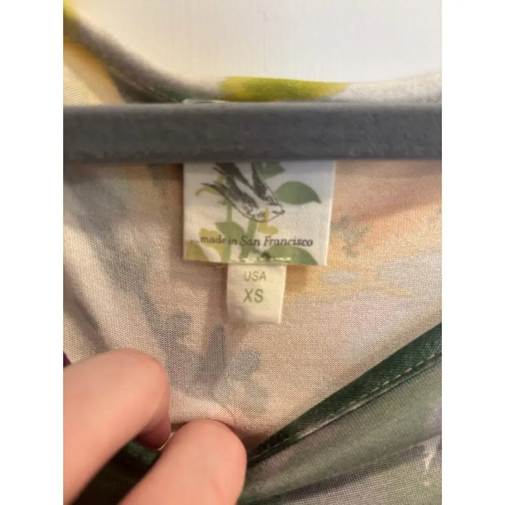 Anthropologie Weston Wear Size XS Watercolor Gathered Hemlock Dress - Picture 3 of 4